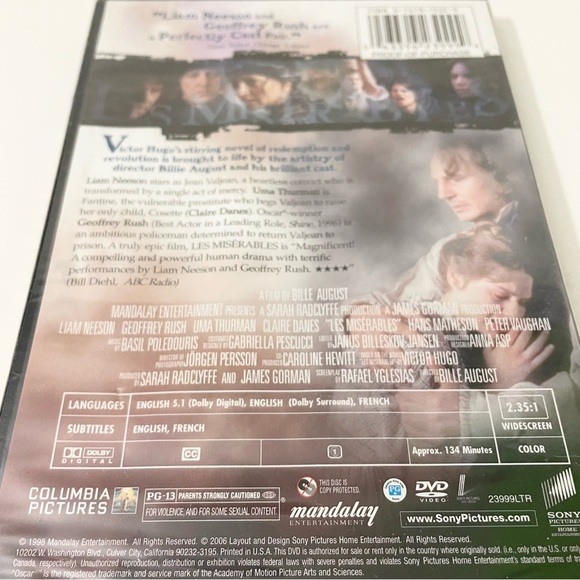 Les Miserables DVD Liam Neeson Movie - Picture 9 of 11